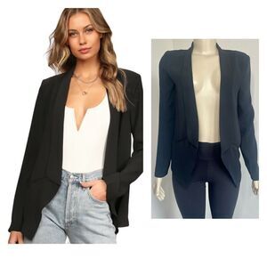 Lulu’s Women’s Lightweight Blazer Black Office